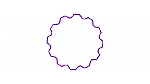 Minimalist Geometric Gear Icon Line Reveal Animation