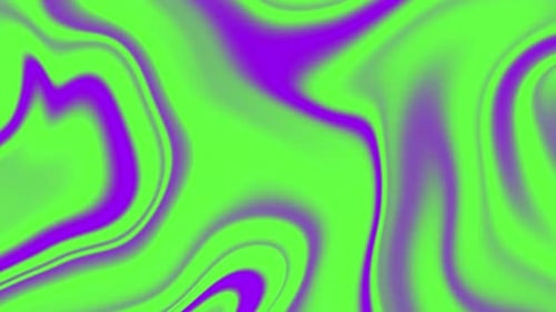 Fluid Abstract Green Purple Wavy Liquid Background Animation