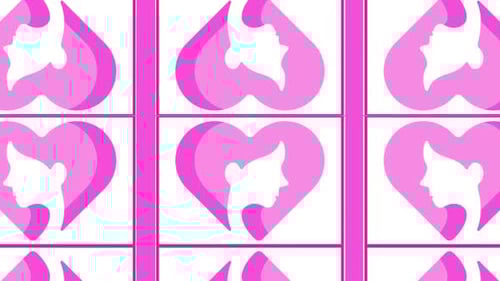 Womens Day User Icons Loop Background