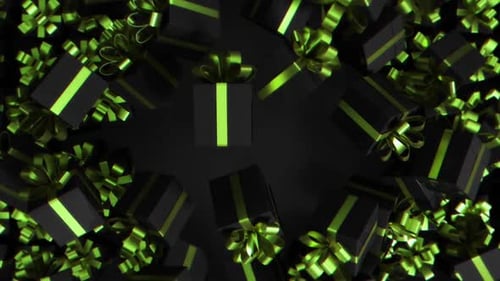 Elegant Present Background Green