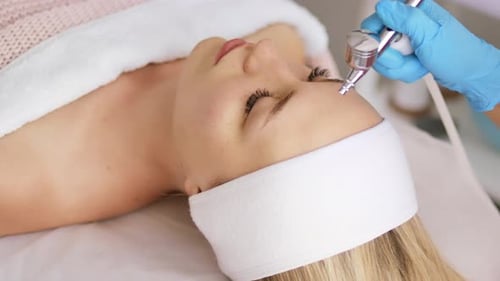 Airbrush Beauty Treatment on Young Adult