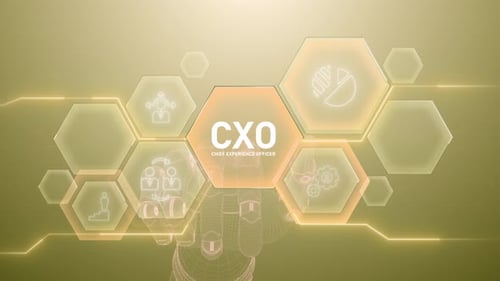 Cxo Hand touching,Digital transformation,Science and artificial intelligence,innovation