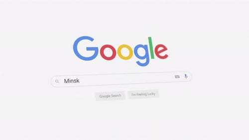 Animated Google Search Bar Text Typing