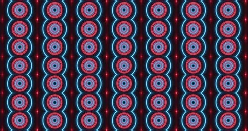 Pulsing Neon Geometric Circles Abstract Loop Background