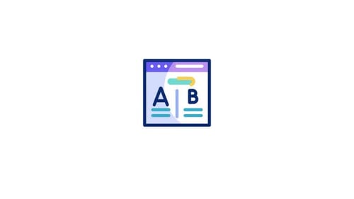 Animiertes Ab-Testsymbol