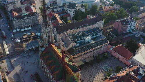 Beautiful church spire in central