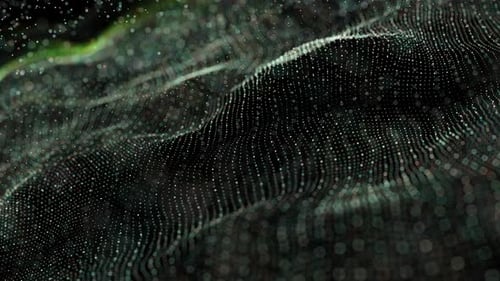 Abstraktes Technologie-Big-Data-Hintergrundkonzept. Bewegung des digitalen Datenflusses. Übertragung eines großen Tages
