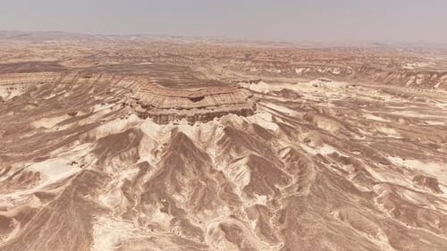 Aerial View of Vast Desert Landscape in Israel