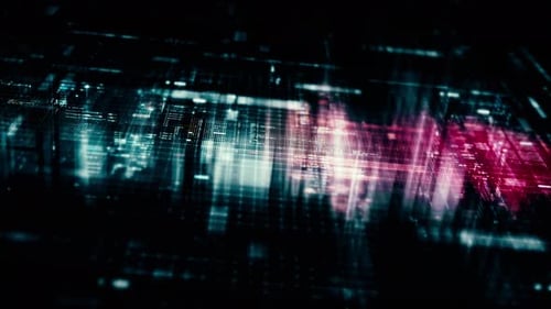 Futuristic Screen Display Data Matrix Simulation Background 10