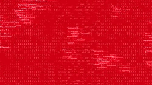 Digital Programming code running over computer screen terminal, hacking.