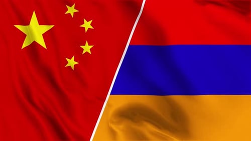 Waving Flags: China and Armenia Diagonal Split