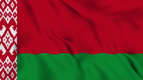 Waving Belarus Flag Seamless Loop Background