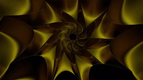 Fluid Abstract Yellow Swirling Motion Background