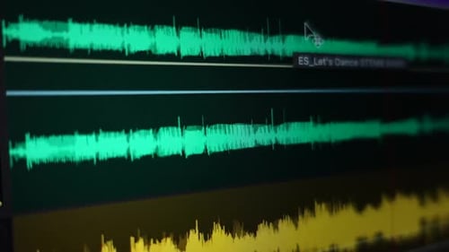 Animated Waveform in Music Production Timeline