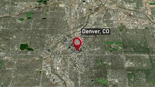 Denver City Zoom (CO, United States) from Space to Earth