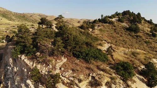 Aerial View of Golden Hills Landscape