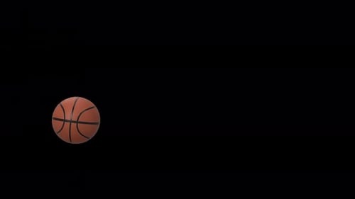 Basketballball-Bewegungsanimation auf Alpha-Hintergrund