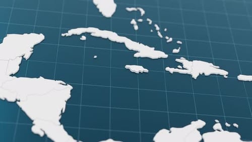 Animated 3D Map with Location Pin Drop