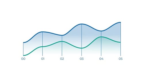 Animated Element of Business Infographic Double Line Graph