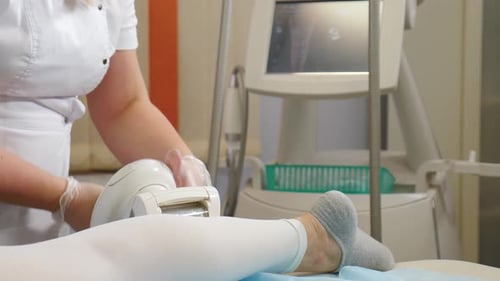 LPG Leg Massage Performed in Clinic Setting