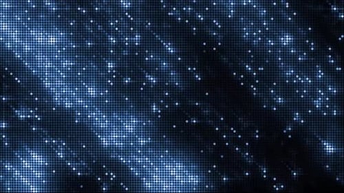 Animated Blue Glowing Dots Grid Digital Background