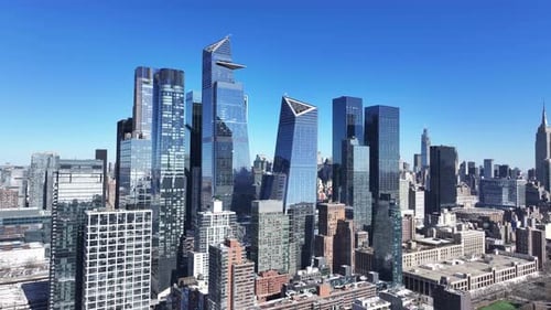 New York Skyline At Manhattan In New York United States.