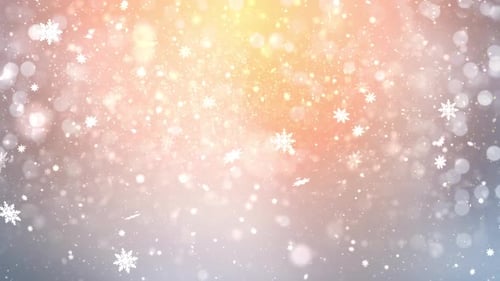 Fond bokeh de Noël avec neige et flocons de neige 40