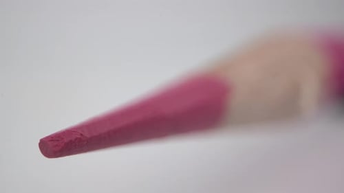 Close Up of a Pink Coloring Pencil