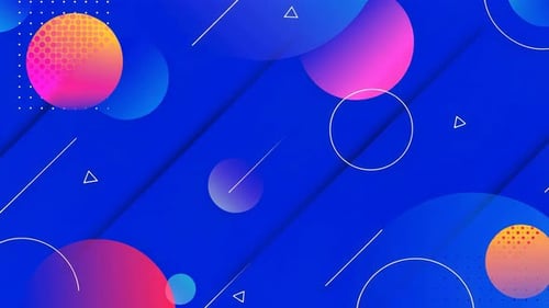 Dynamic Geometric Abstract Shapes Motion Background