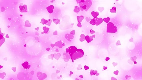 Valentines Day Hearts Background Loop V2