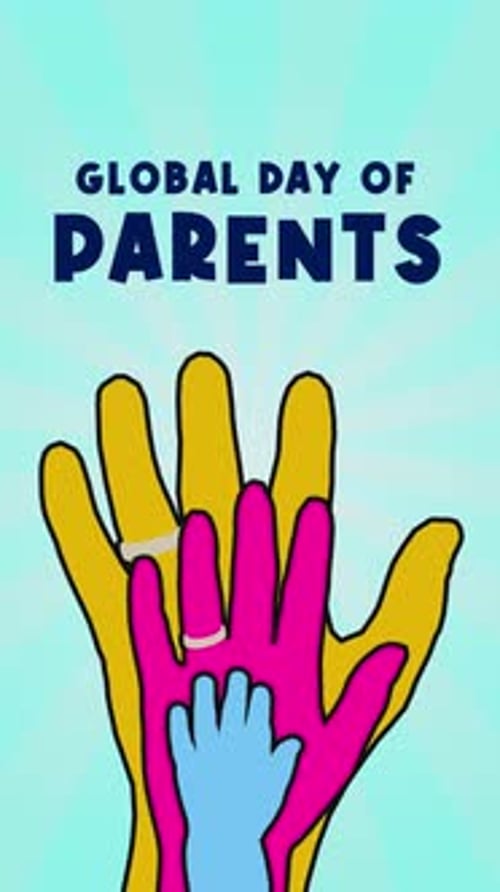 Global Day Of Parents Vertical Flat Design Animation