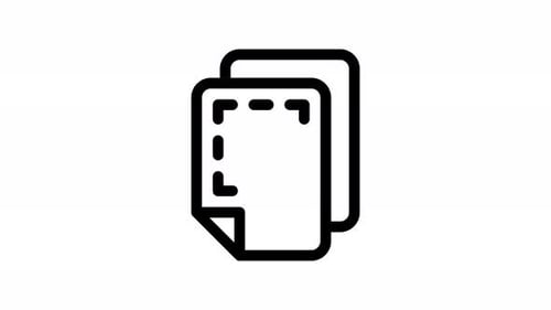 Animated Minimalist Document Copy and Paste Icon