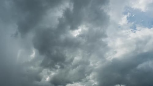 Dramatic sky with storm cloud on a cloudy day time lapse.