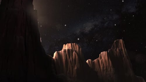 via láctea, céu noturno com uma colina ou montanha em primeiro plano