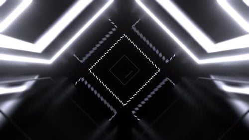 White Kaleido Tunnel Flash Background Vj Loop In 4K