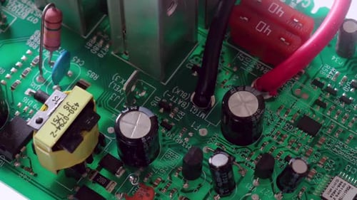 Zoom out shot of electronic components