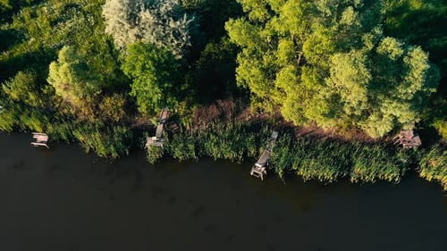 Pond Among Fields and Forest