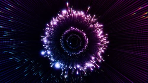 Abstract Neon Light Trail Vj Loop 03 4K