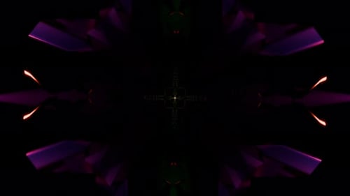 Mesmerizing Pulsing Lights with Geometric Rotations in a Seamless Loop