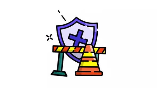 Animated Health Protection Barrier Icon