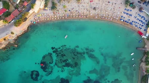 aerial view of the beach