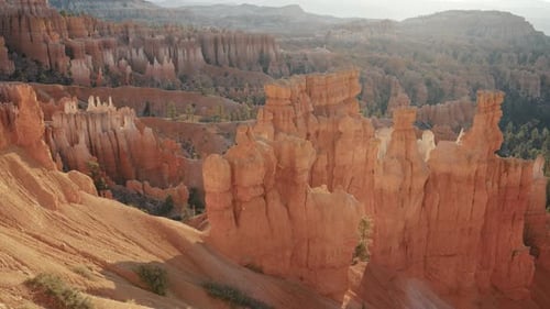Experience the breathtaking beauty of Bryce Canyon at sunrise.
Incredible canyon's majestic rock for