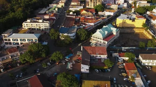 Aerial view of the mount meru in Arusha city, Tanzania