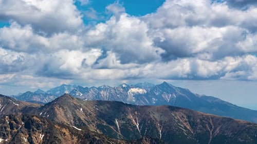 Dramatic Clouds Moving Over Alps Mountains Time Lapse