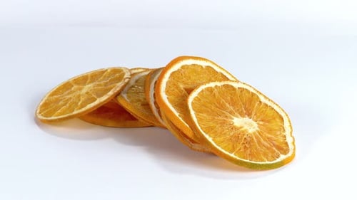 Dried orange slices dynamic slider shot