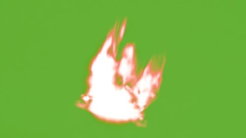 animated flames on a green screen background
