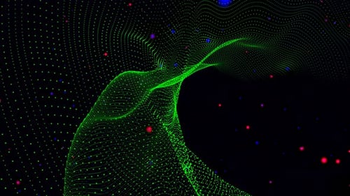 Abstract wave particles background