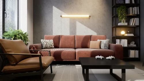 Studio apartment with an open kitchen area.