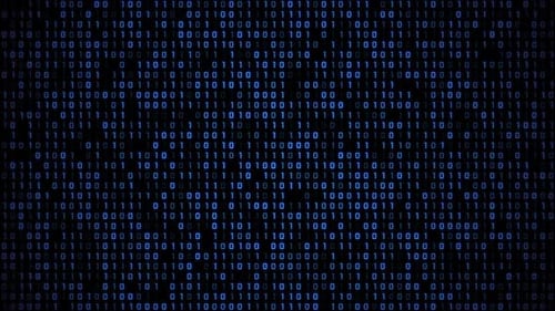 Plano de fundo da tecnologia de Código Binário do Retro CRT Monitor