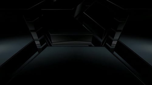 Modern Black Abstract Geometric Shapes Seamless Loop Background